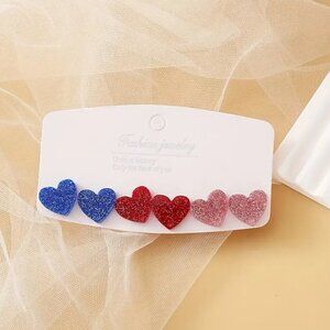 Acrylic Heart Set Earrings (129)